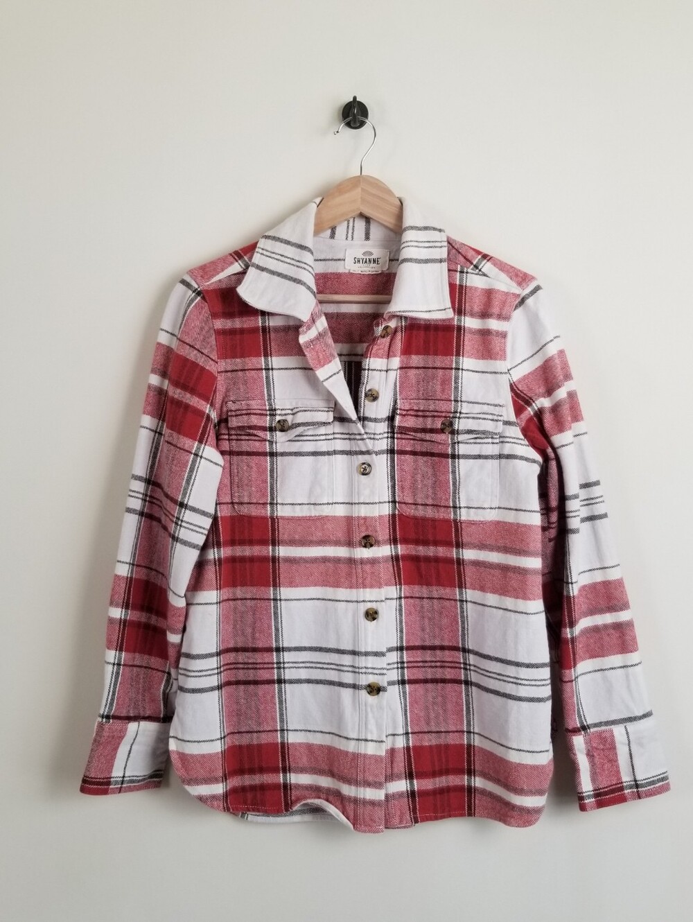 Shyanne Plaid Flannel Shirt Cotton Size XS Bust 35"